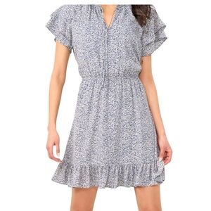Lauren Conrad Double Ruffle Sleeve Fit and Flare Dress Womens Size XS NWT